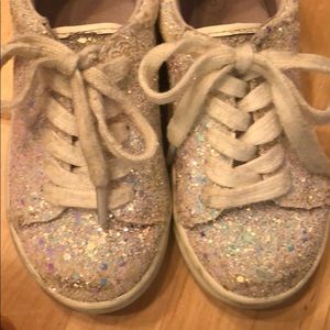Iridescent glitter shoes!